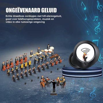 2dekans | Draadloze Oordopjes met Noise Cancelling – 40u, Ophalen of Verzenden, Zo goed als nieuw