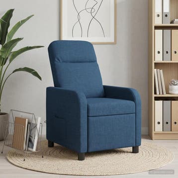 vidaXL Massage Recliner Blauw Stof, Verzenden, Nieuw