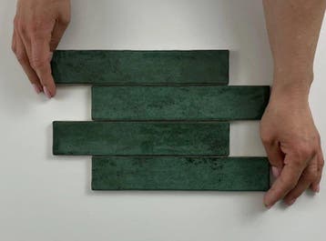 Wandtegel Ragno Kalon Handvorm Groen Glans 5x25 (Muurtegels), Nieuw, 20 tot 40 cm, 10 m² of meer, Wandtegels