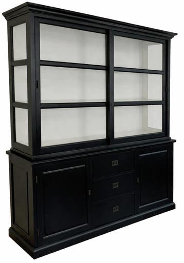 Buffetkast zwart Bavel 200cm, Ophalen of Verzenden, Nieuw
