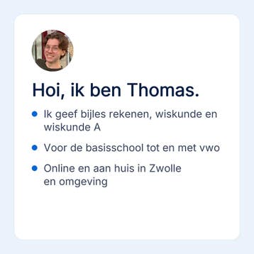 Bijles rekenen in Zwolle of online, basisschool, Privéles, Bijles