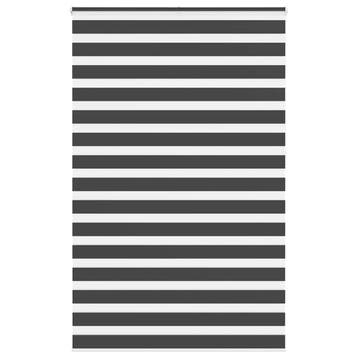 vidaXL Zebra rolgordijn 140x230 cm stofbreedte 135,9 cm, Verzenden, Nieuw, Zwart