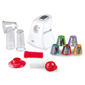 Keukenmachine - Groentesnijder - Ijsmaker - Wit/Rood - Trebs, Verzenden, Zo goed als nieuw