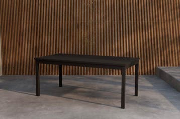 Tuintafel-Sven-6-personen-Zwart-Teak-180x90cm-the-outsider, Tuin en Terras, Tuintafels, Verzenden, Nieuw