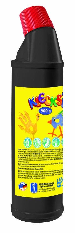 Klecksi - 633 060-20 - zwart - 900 gram - vingerverf - Fe..., Kinderen en Baby's, Speelgoed | Educatief en Creatief, Verzenden