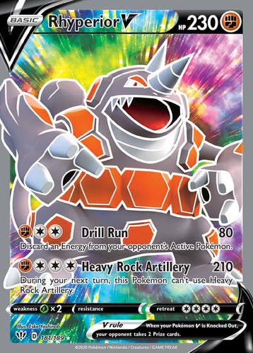 Rhyperior V 181/189 Darkness Abaze, Ophalen of Verzenden, Nieuw, Losse kaart, Foil
