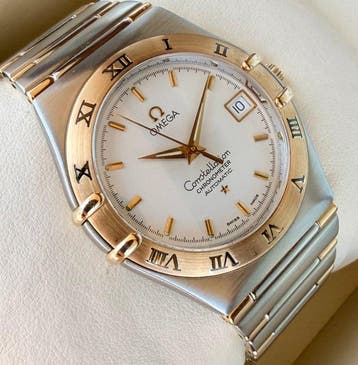 Omega - Constellation Manhattan Steel/gold - 368.1201 -, Nieuw