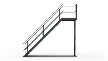 Stalen bordestrap zelf samenstellen, Doe-het-zelf en Verbouw, Ladders en Trappen, Verzenden, Nieuw, Trap, 2 tot 4 meter