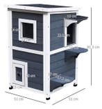 2-laags Houten Kattenhuis –Met Trap, Deuren en Weerbestendig, Dieren en Toebehoren, Verzenden, Nieuw