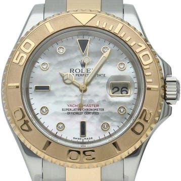 Rolex - Yachtmaster Mens Watch, Shell, 8 Diamonds, 3, Nieuw