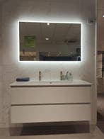 Badmeubel design glans wit 120cm greeploos - 0034, Huis en Inrichting, Badkamer | Badkamermeubels, Ophalen, Nieuw, 100 tot 150 cm