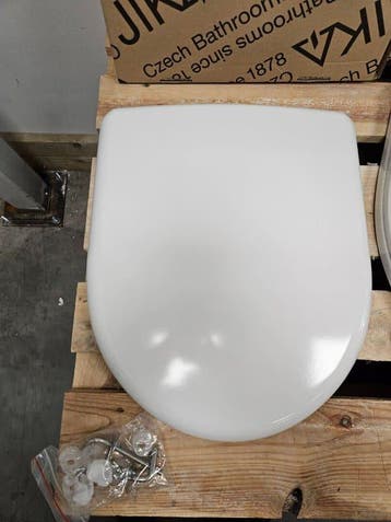 Jika closetzitting 38 x 45 cm - toiletzitting Euroline wit, Ophalen of Verzenden, Nieuw, Bad