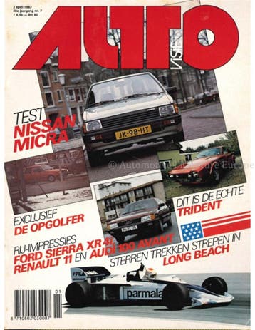 1983 AUTOVISIE MAGAZINE 07 NEDERLANDS, Nieuw, Author
