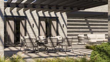 Calpi dining tuinstoel met 2 kussens antraciet 4 seasons, Ophalen of Verzenden, Nieuw