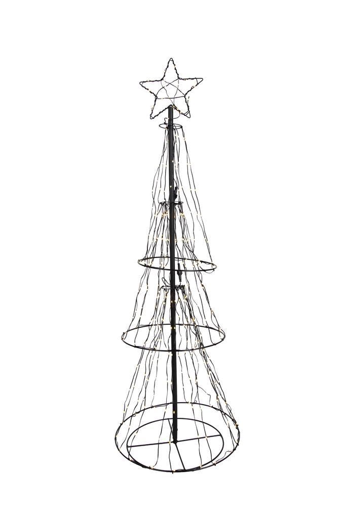 Kerst vloerlamp zwart boom 150cm incl. LED met timer IP44 -, Diversen, Kerst, Nieuw, Verzenden