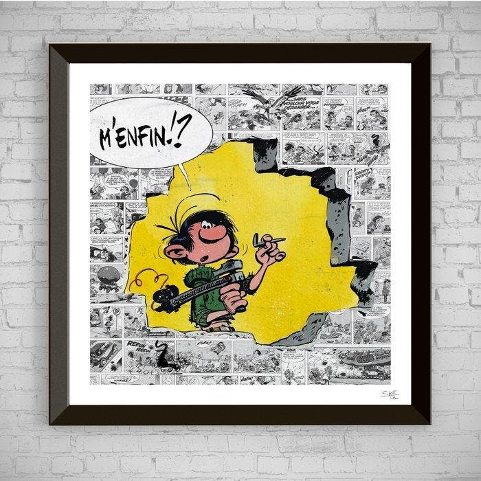 SKE - Lagaffe dans le mur !, Antiek en Kunst, Kunst | Designobjecten