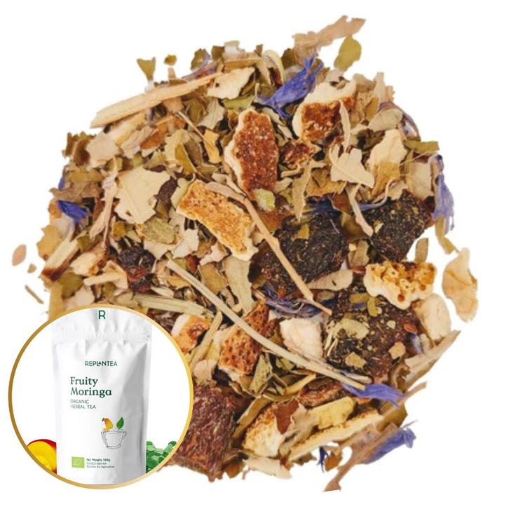 BIO-Kruidenthee TROPICAL FRUITY MORINGA - 100 g, Huis en Inrichting, Keuken | Keukenbenodigdheden, Ophalen of Verzenden