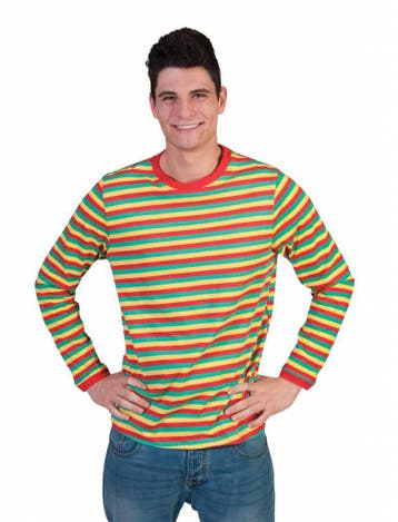 Gestreept Shirt rood/geel/groen, Ophalen of Verzenden, Nieuw