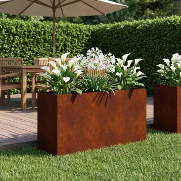 vidaXL Plantenbak Roestkleurig 120 x 40 x 60 cm weervast, Verzenden, Minder dan 60 cm, Nieuw, Metaal