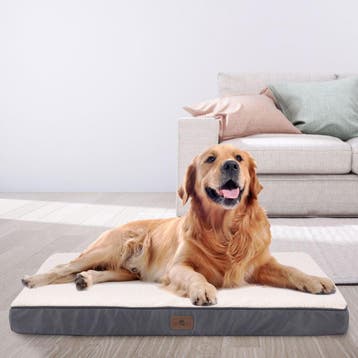 Hondenbed / hondenmand Milow - 92 x 69 x 8 cm - Beige, Dieren en Toebehoren, Hondenmanden, Verzenden, Nieuw