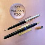 Pelikan - P30 fountain pen and D30 pencil black rolled gold, Nieuw
