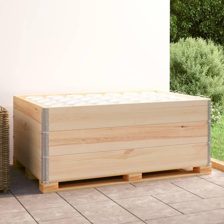 vidaXL Palletopzetranden 3 st 100x150 cm massief grenenhout, Zakelijke goederen, Partijgoederen en Retail | Verpakking en Verzending