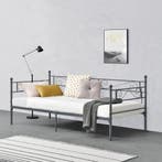 Eenpersoons slaapbank 3-zitsbank Kerava 90x200 donkergrijs, Huis en Inrichting, Slaapkamer | Bedden, Verzenden, Nieuw