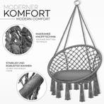 Hangstoel - Binnen & Buiten - Hangschommel - Tot 200kg - Gri, Verzenden, Zo goed als nieuw