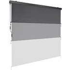 Zonnescherm Eloise met 2 wandhouders - 200 x 250 cm, donkerg, Verzenden, Nieuw