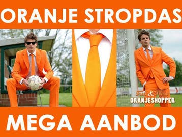 Oranje stropdas - Mega aanbod oranje stropdassen, Ophalen of Verzenden, Nieuw