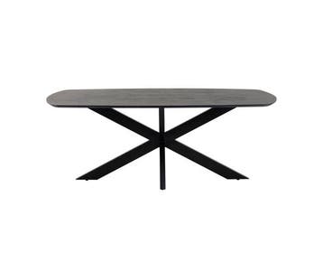 Eettafel Akagi 210 cm Deens ovaal Acacia - Zwart, Ophalen of Verzenden, Nieuw
