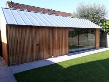 *NIEUW MODEL* Western Red Cedar ceder OPEN GEVEL SYSTEEM, Ophalen of Verzenden, Nieuw, Overige houtsoorten, Plank