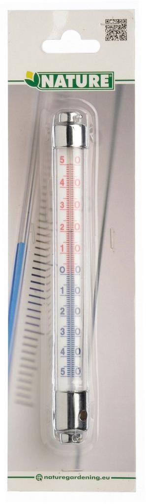 Metalen Kozijnthermometer 20cm transparant voor Buiten, Verzenden, Nieuw