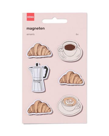HEMA Magneten koffie - 6 stuks, Verzenden, Nieuw