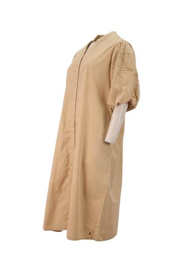 Nukus Jurk in maat M Beige, Nukus, Verzenden, Zo goed als nieuw, Beige