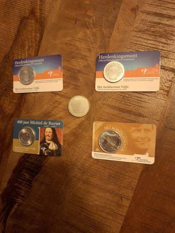 Nederland. 5 Euro / 10 Euro 2004/2013 (5 coins) (Zonder, Postzegels en Munten