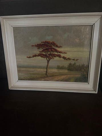 canvas olieverf - J Tan - Indonesië - 20e eeuw