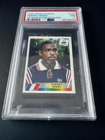 Panini World Cup France 98 Thierry Henry - PSA 7 Graded, Nieuw