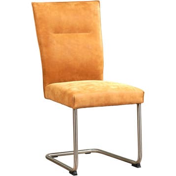 Leren eetkamerstoel Retro, Huis en Inrichting, Nieuw, Leer, Ophalen of Verzenden, Eén