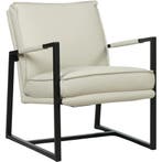 Wit leren fauteuils, Huis en Inrichting, Fauteuils, Ophalen of Verzenden, Nieuw, Leer