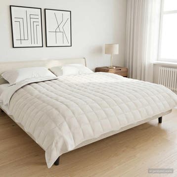 vidaXL Verzwaringsdeken Wit 200 x 230 cm 13 kg 100% Katoen, Verzenden, Nieuw, Wit