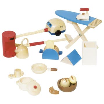 Goki poppenhuis accessoires houten  van €11,50 voor €6,90, Ophalen of Verzenden, Nieuw