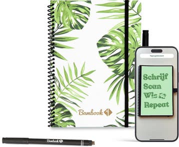 Bambook Tropical uitwisbaar notitieboek - A5 - Geruite, Ophalen of Verzenden, Nieuw