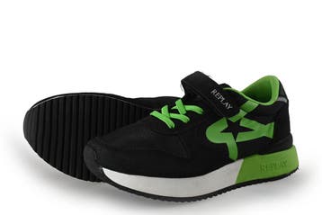 Replay Sneakers Jongens in maat 33 Zwart, Jongen of Meisje, Schoenen, Zo goed als nieuw, Verzenden