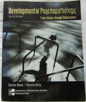 Developmental Psychopathology - Wenar, Verzenden, Gelezen
