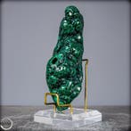 Zeer zeldzame azuriet, chrysocolla en malachiet stalaktiet-