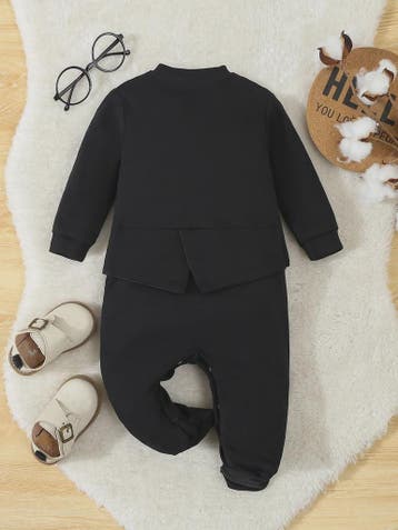 Baby Jongen Romper Gentleman Prins Kostuum met Voetjes - Kat, Verzenden, Nieuw