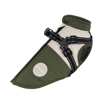 Warme  Hondenjas Groen/Beige (Jassen, Hondenkleding), Ophalen of Verzenden, Nieuw, Hondenjas