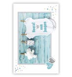 Felicitatiekaart Waslijn Hoera Een Jongen, Ophalen of Verzenden, Nieuw