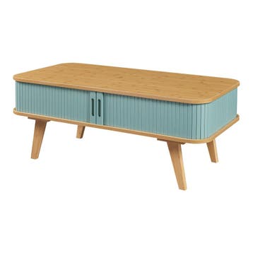 Salontafel Tysvær 100x50x40 cm naturel en blauw [en.casa], Verzenden, Nieuw